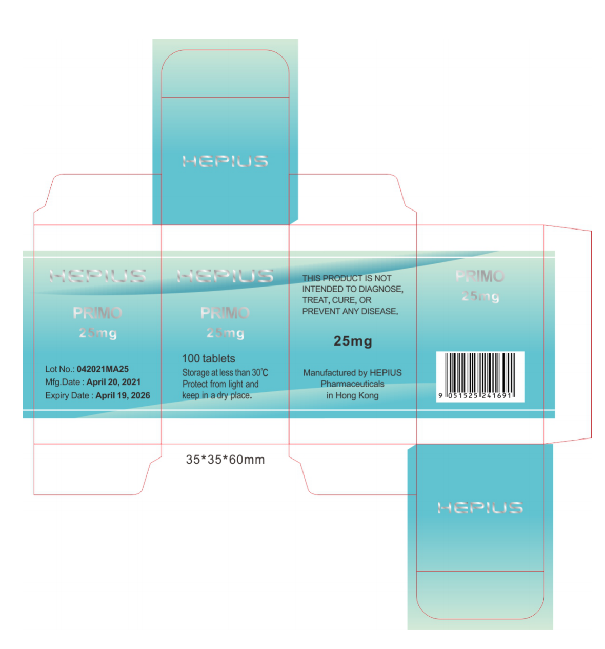 Methenolone Acetate or Primobolan 25mg, 100 tablets, 美替诺龙